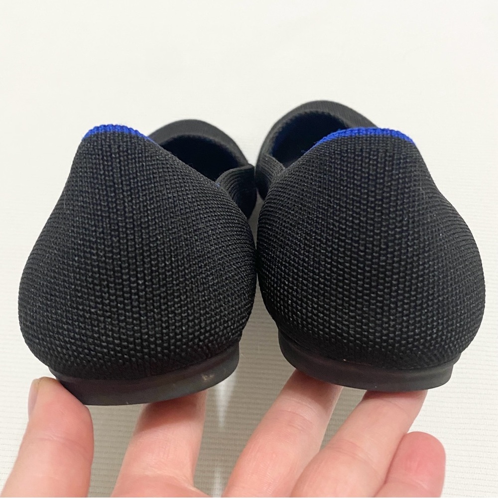 Rothy’s The Flat Round Toe Solid Black Knit Balle… - image 5